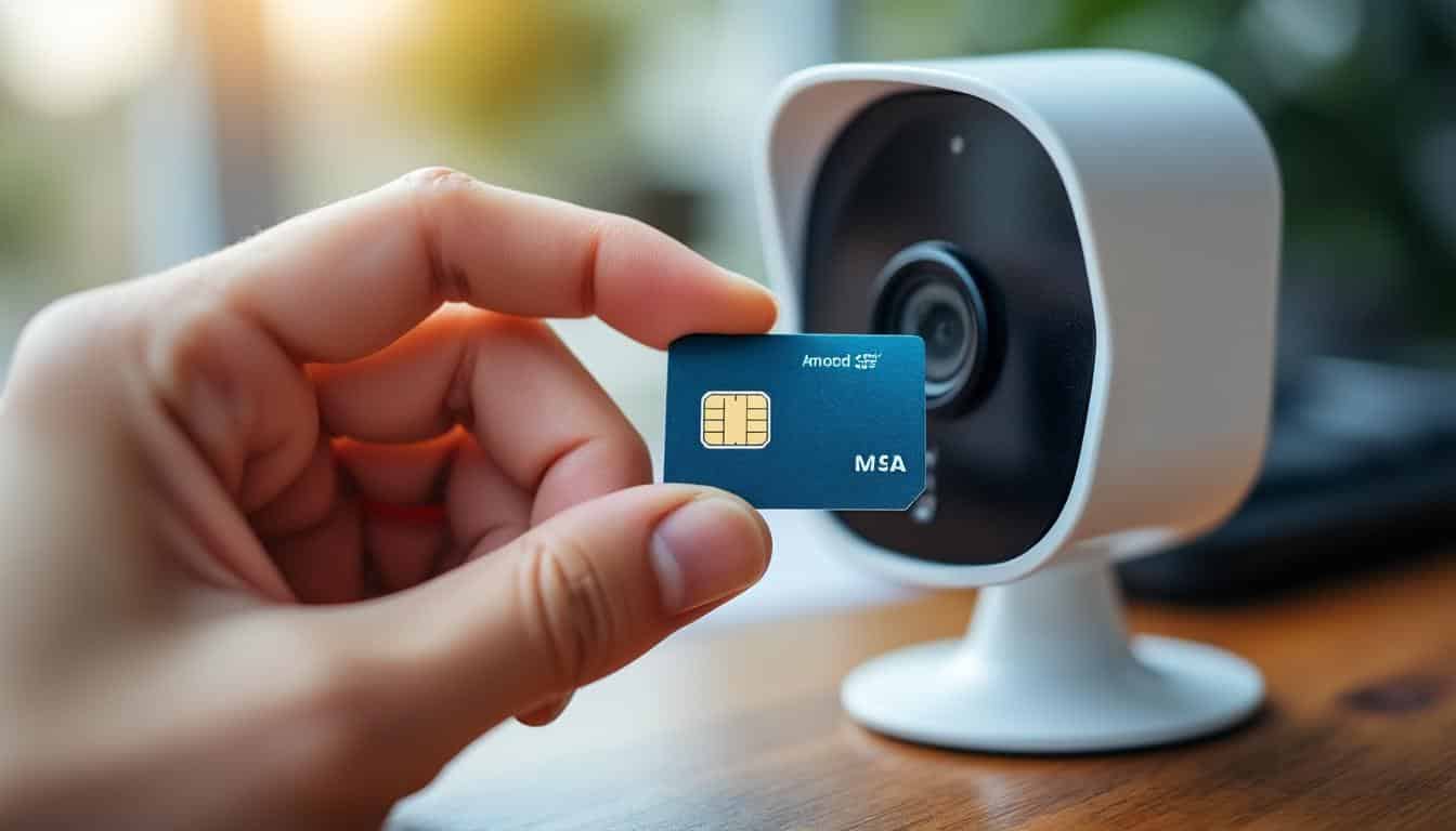 Illustration: Définition et rôle de la carte SIM dans une caméra de surveillance