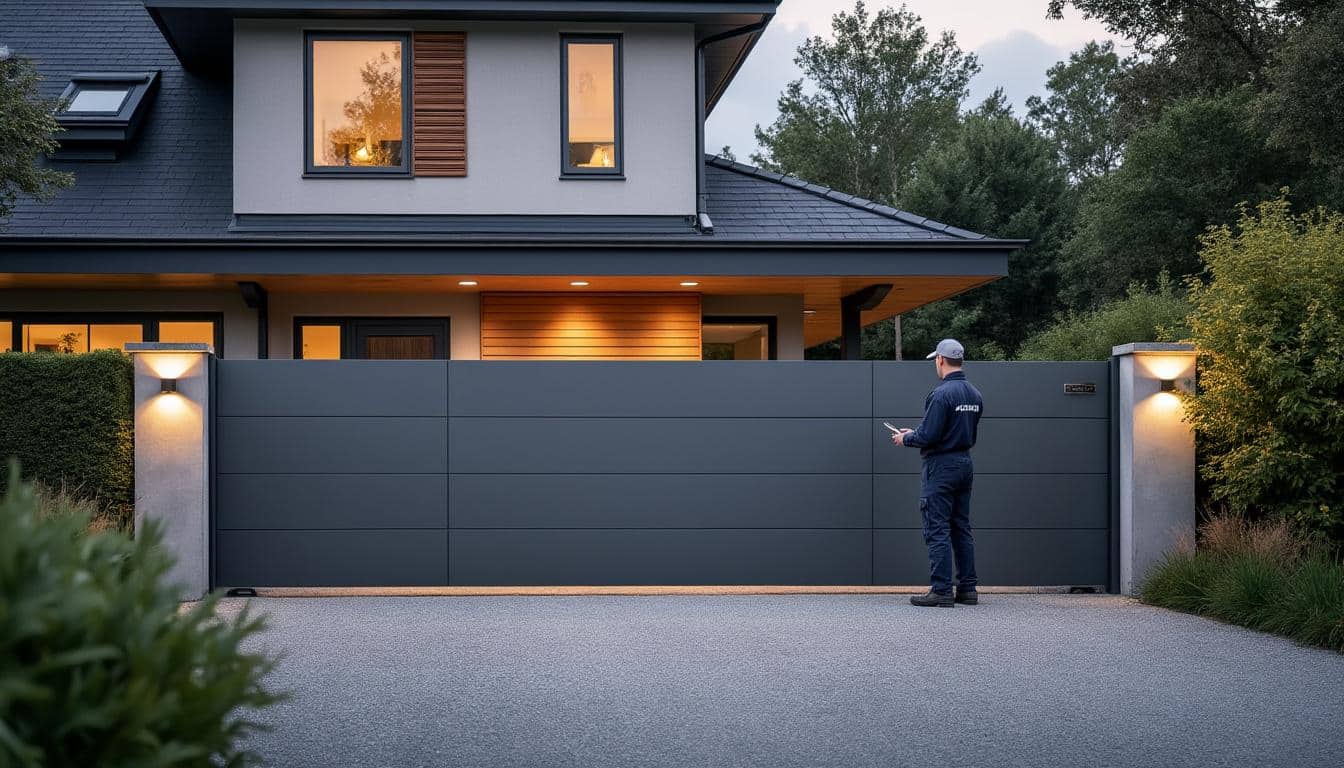 Illustration: Présentation et définition d’un portail coulissant motorisé