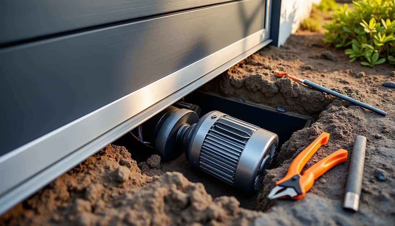 Illustration: Définition et fonctionnement technique de la motorisation de portail enterré