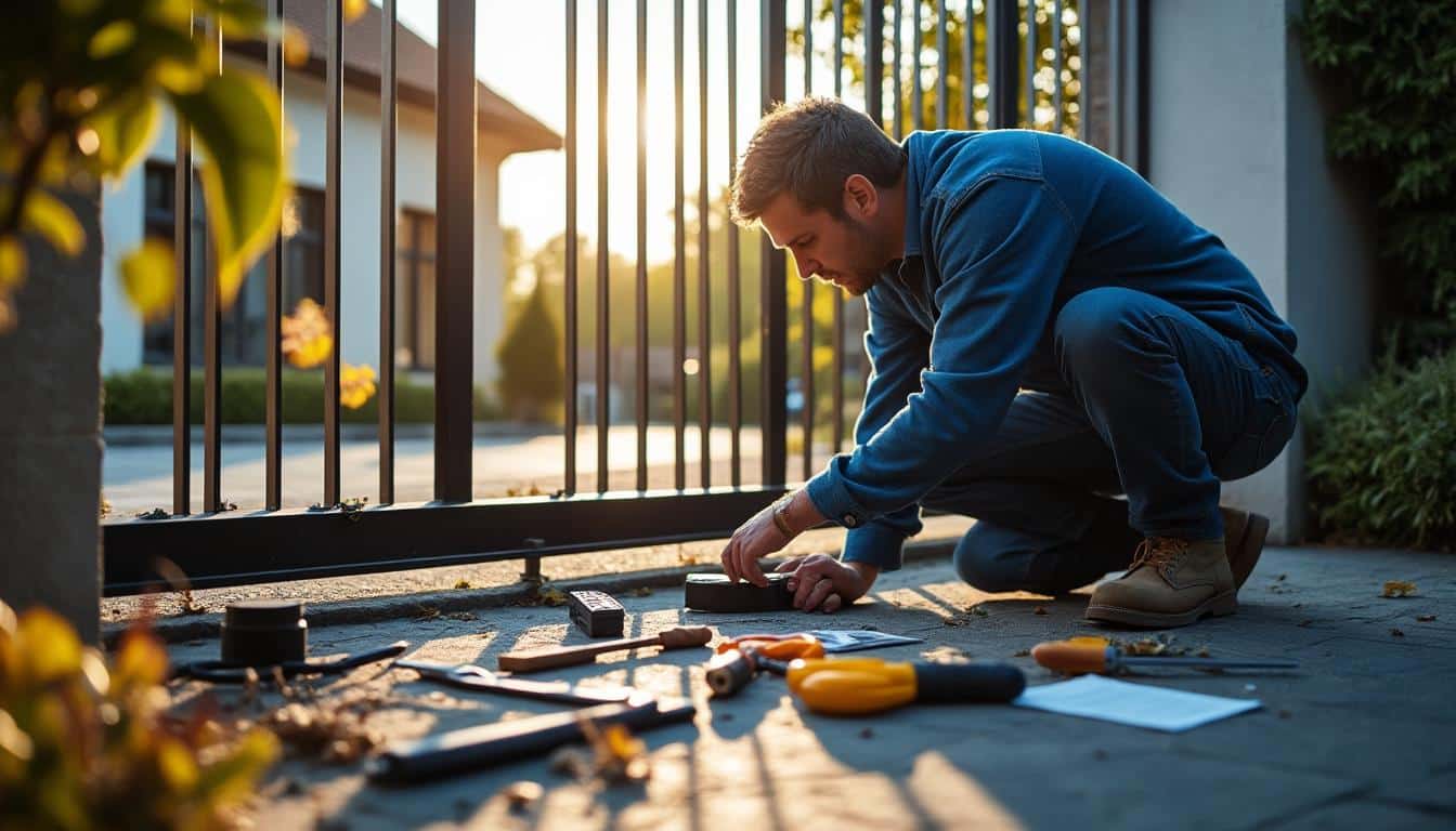 Illustration: Avantages, inconvénients et critères de choix d’une motorisation de portail enterré
