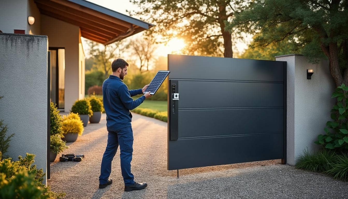 Illustration: Définition et fonctionnement d’une motorisation solaire pour portail