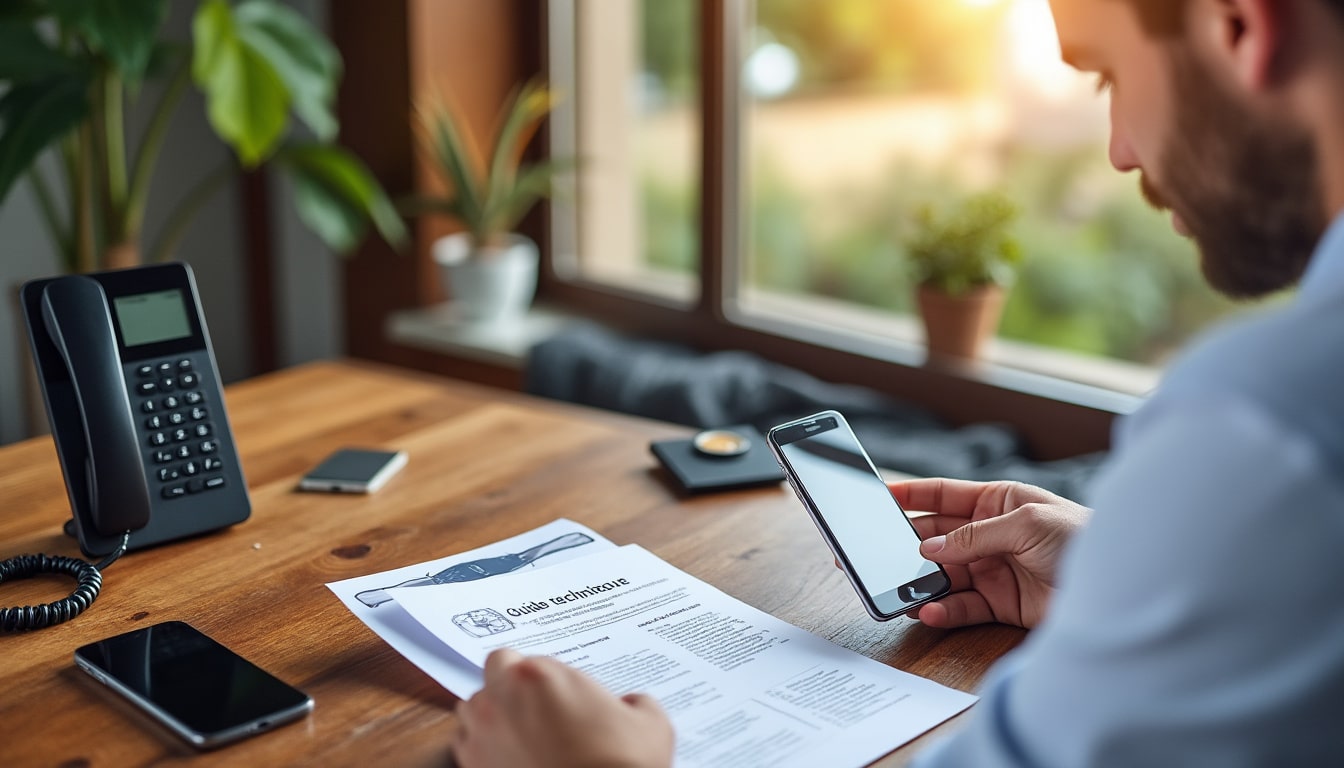 Illustration: Accéder à la notice du système d’interphone Comelit : supports, références et téléchargement