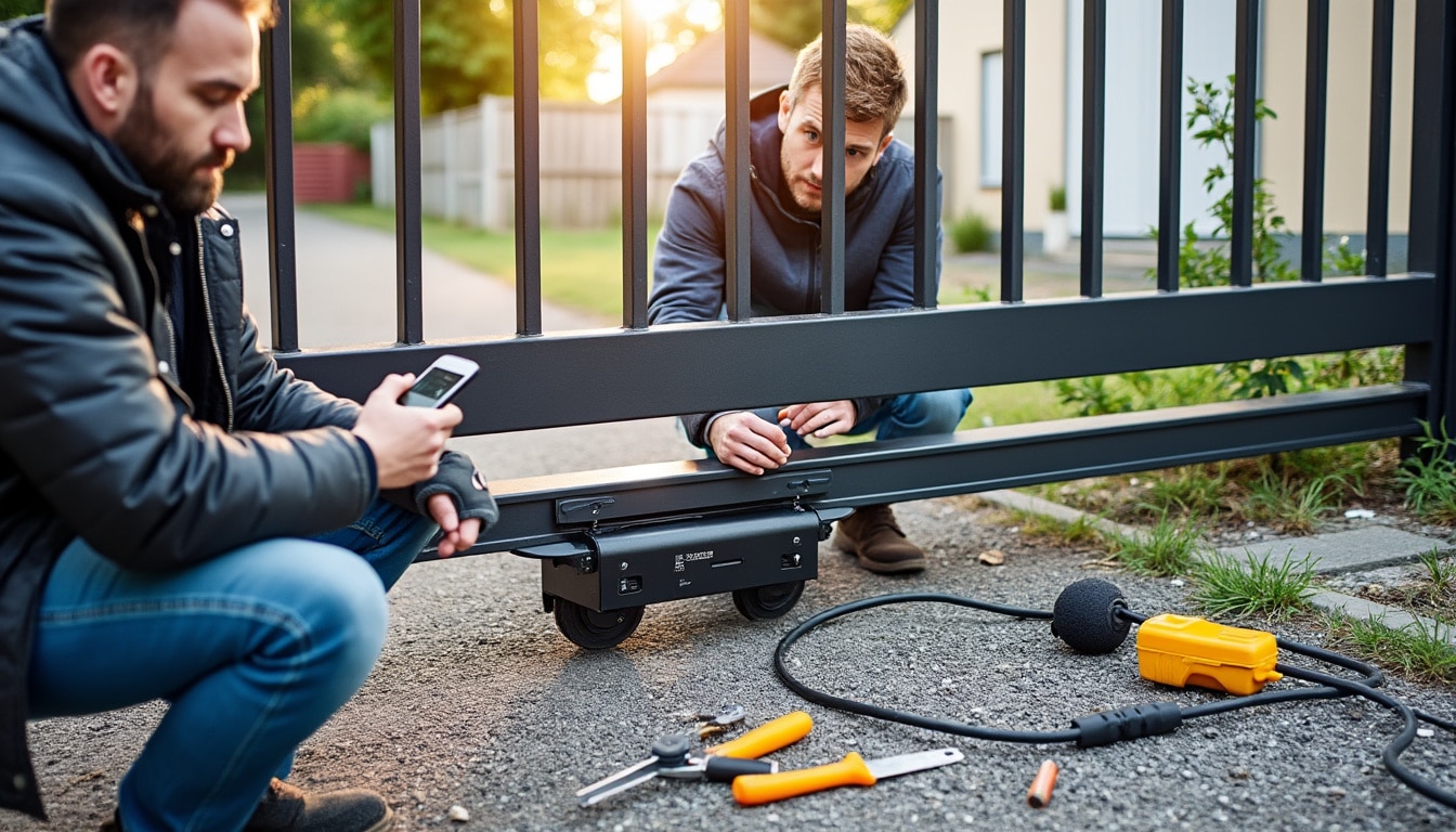 Illustration: Avantages et inconvénients d’une motorisation à roue pour portail