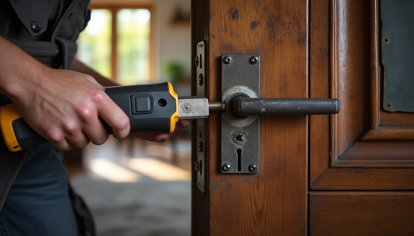 Illustration: Définition et fonctionnement d’une serrure de porte d’entrée 3 points