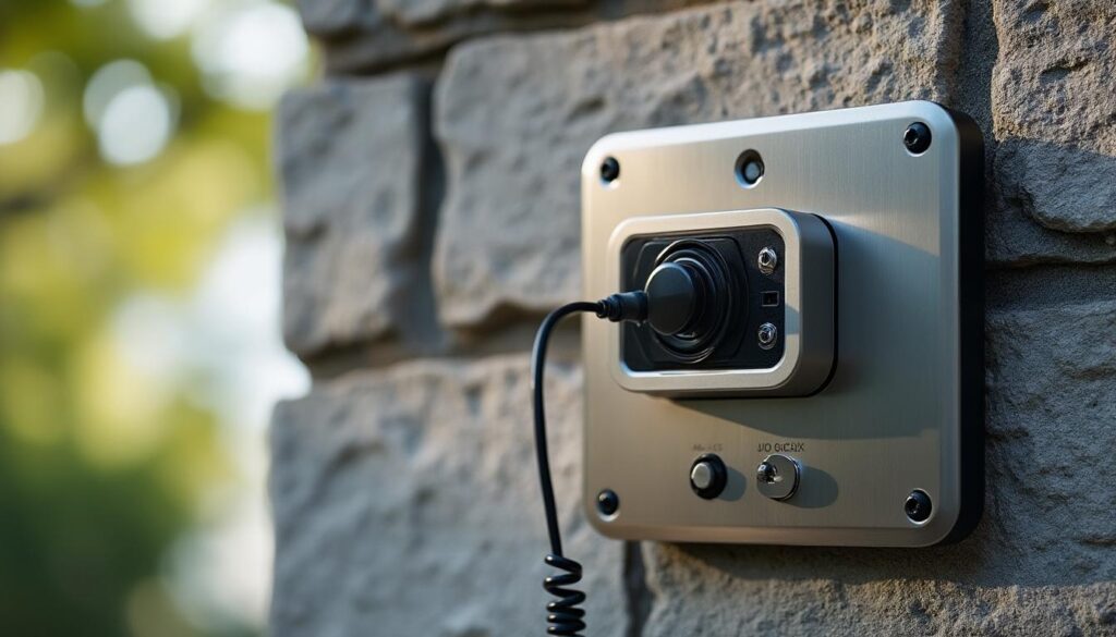 Interphone filaire avec platine inox poli : robustesse et élégance